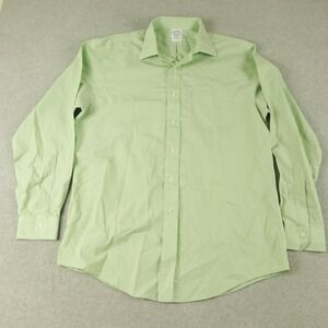 Brooks Brothers Shirt Mens 16.5-35 Classic Non Iron Button Striped Long Sleeve